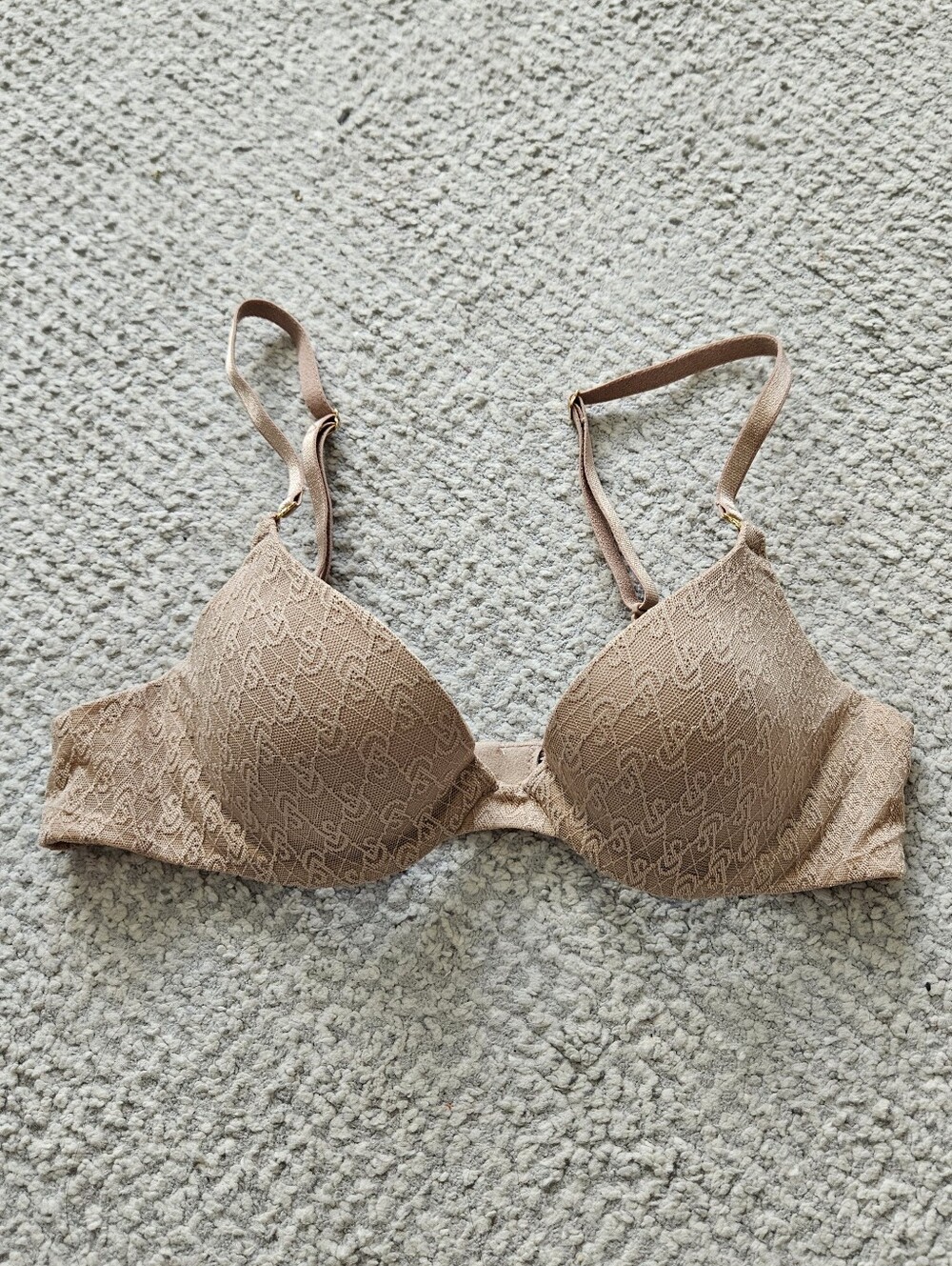 VICTORIA'S SECRET The Icon Push Up Bra Nude Very Sexy Demi Bra 32A